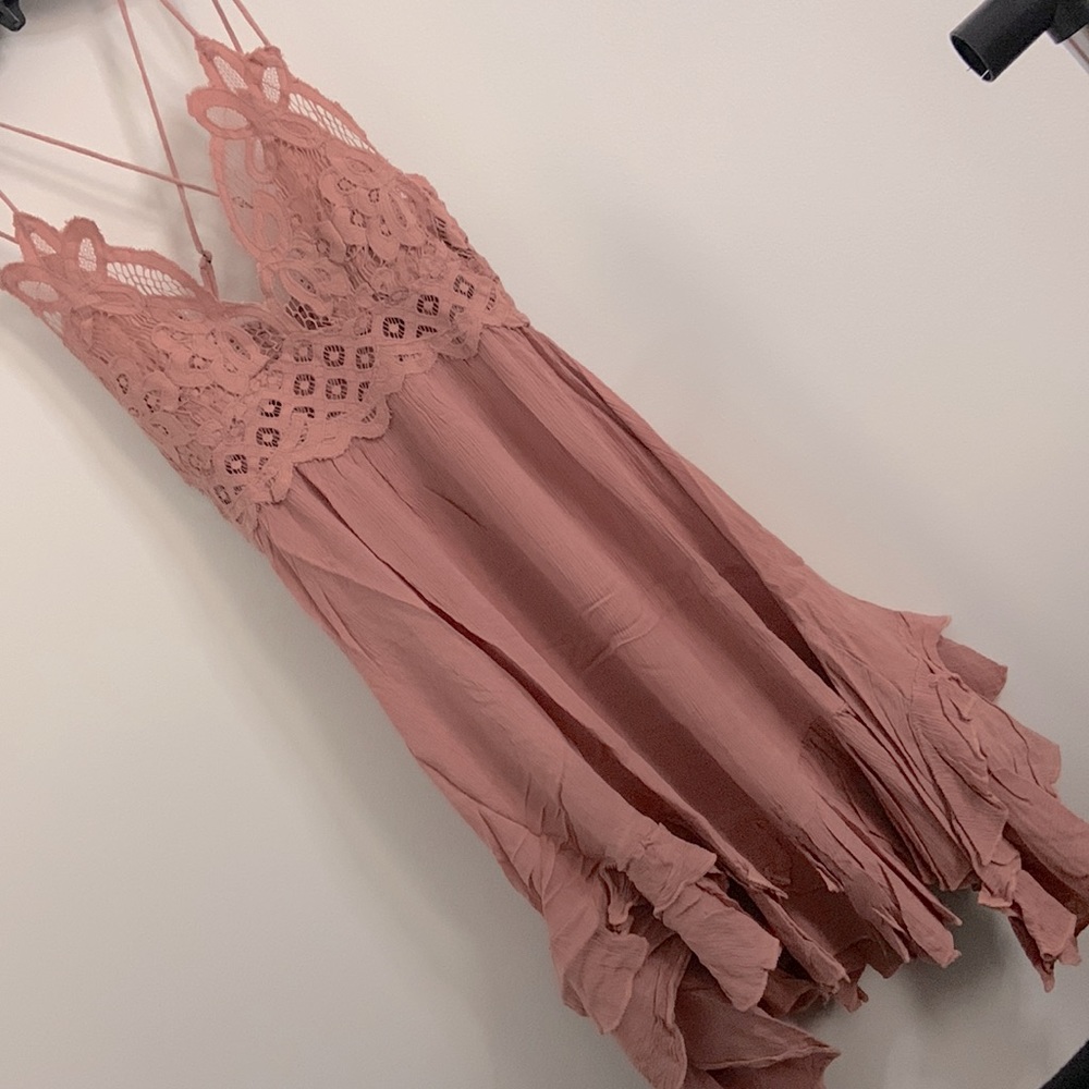 Free People Women's Adella Slip Dress Rose - Picture 8 of 12